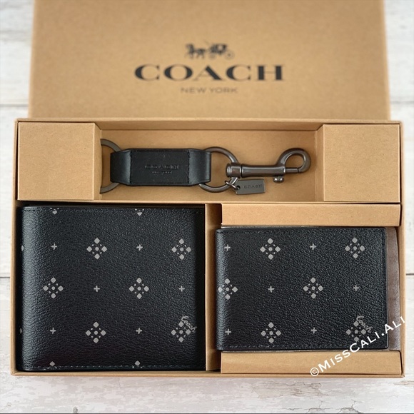 COACH 3-in-1 Men’s Boxed Set Wallet Card Case - Picture 1 of 15